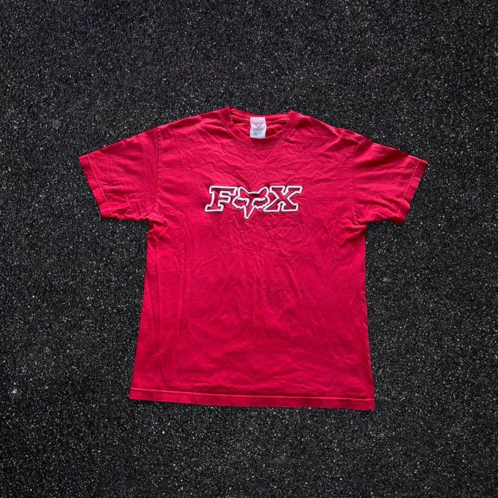 Fox Racing T Shirt Mens Large Red Graphic Tee Alstyle AAA Distressed Motocross